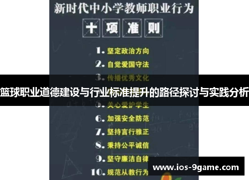 篮球职业道德建设与行业标准提升的路径探讨与实践分析 篮球职业道德建设与行业标准提升的路径探讨与实践分析